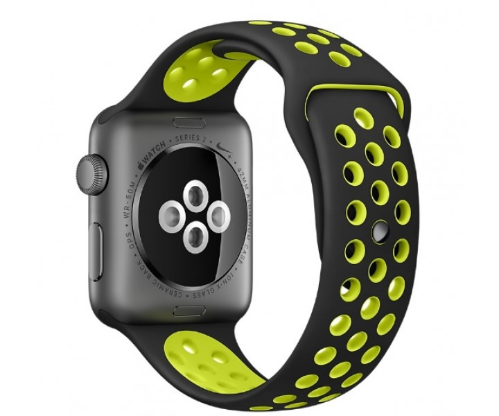 Ремешок Silicone with Black/Volt Nike for Apple Watch 38/42mm